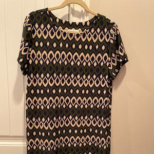 Jude Connally Dress Khaki, Navy & Green XL